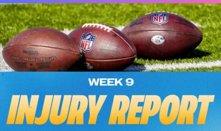 NFL Week 9 injury report