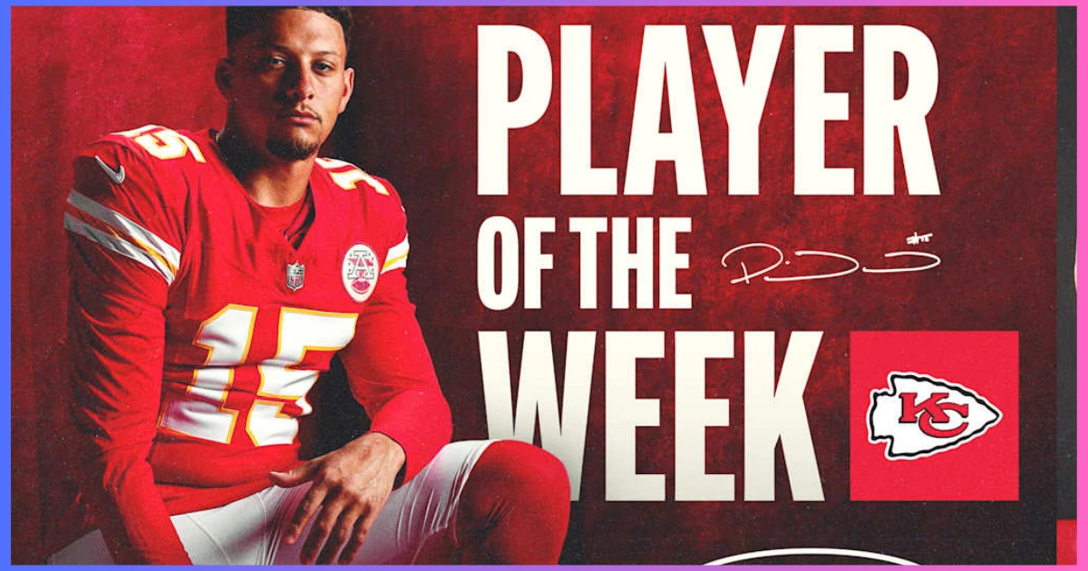 Patrick Mahomes AFC Offensive Player Week