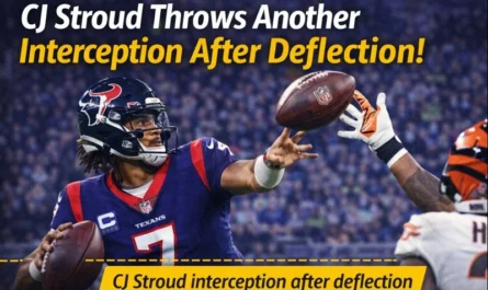CJ Stroud interception after deflection