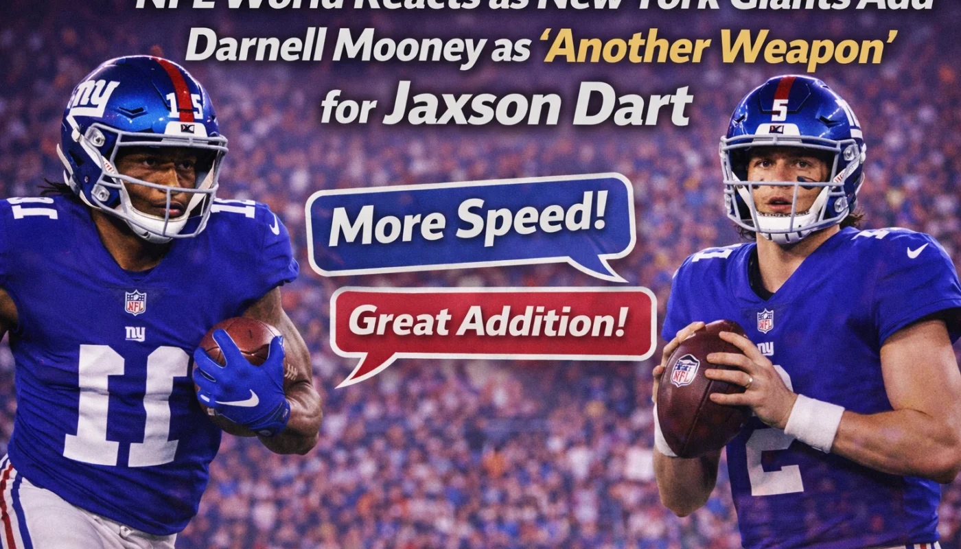 Giants Darnell Mooney Jaxson Dart reaction