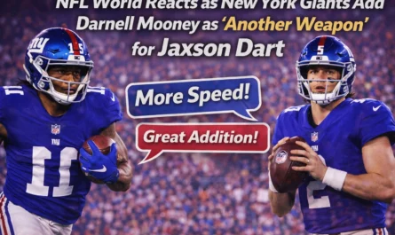 Giants Darnell Mooney Jaxson Dart reaction