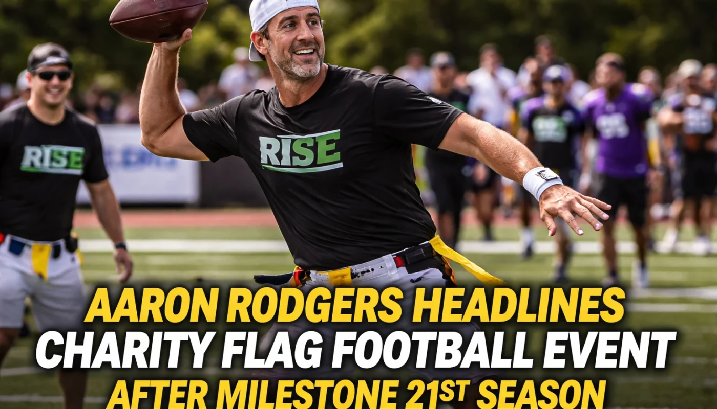 Aaron Rodgers charity flag football event