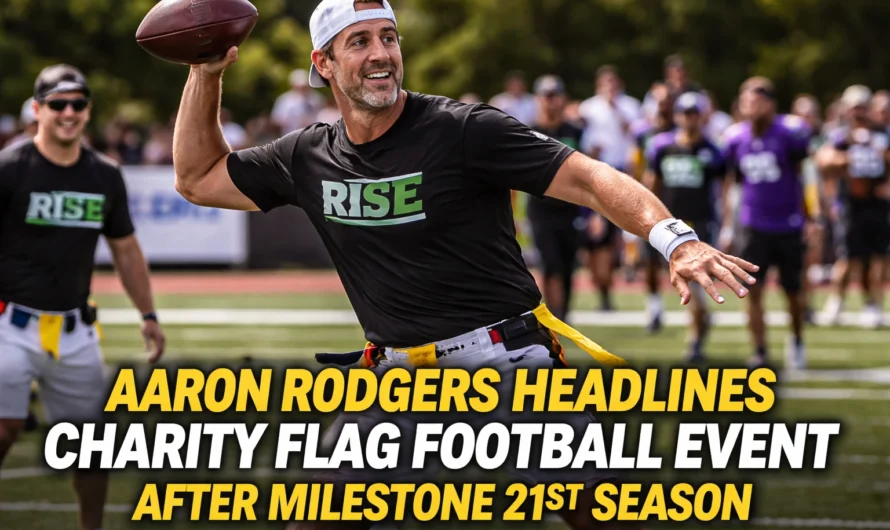 Aaron Rodgers Headlines Charity Flag Football Event After Milestone 21st Season
