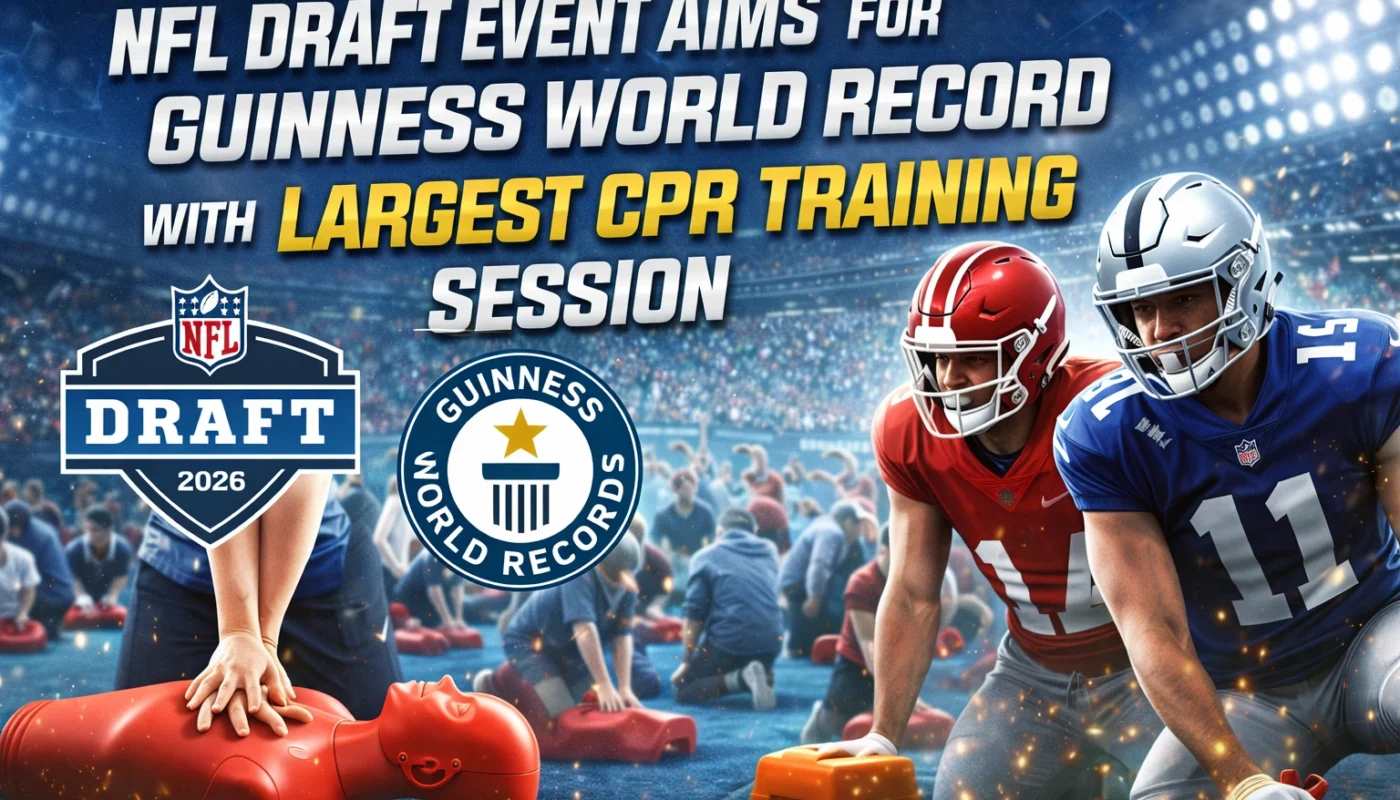 NFL Draft Guinness World Record CPR Training