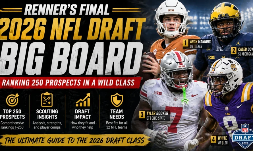 2026 NFL Draft Big Board: Renner Ranks Top 250 Prospects in Loaded Class