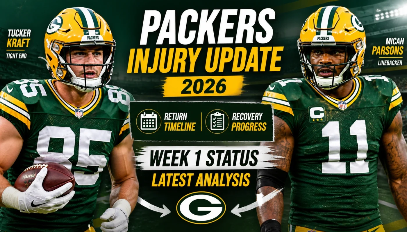 Packers injury update 2026 Tucker Kraft Micah Parsons return timeline week 1 status