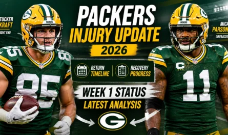 Packers injury update 2026 Tucker Kraft Micah Parsons return timeline week 1 status