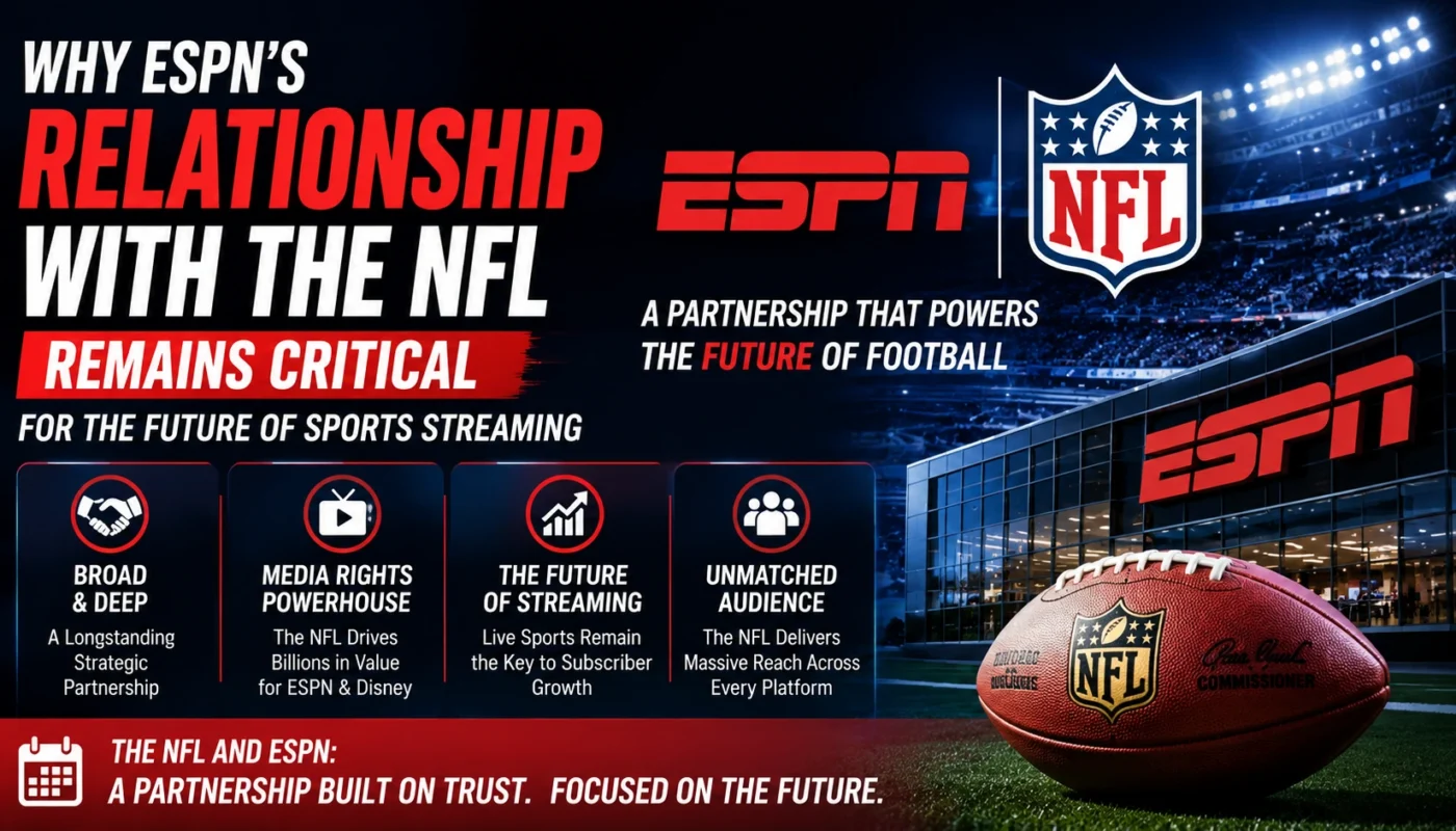 ESPN relationship with NFL future sports streaming media rights analysis