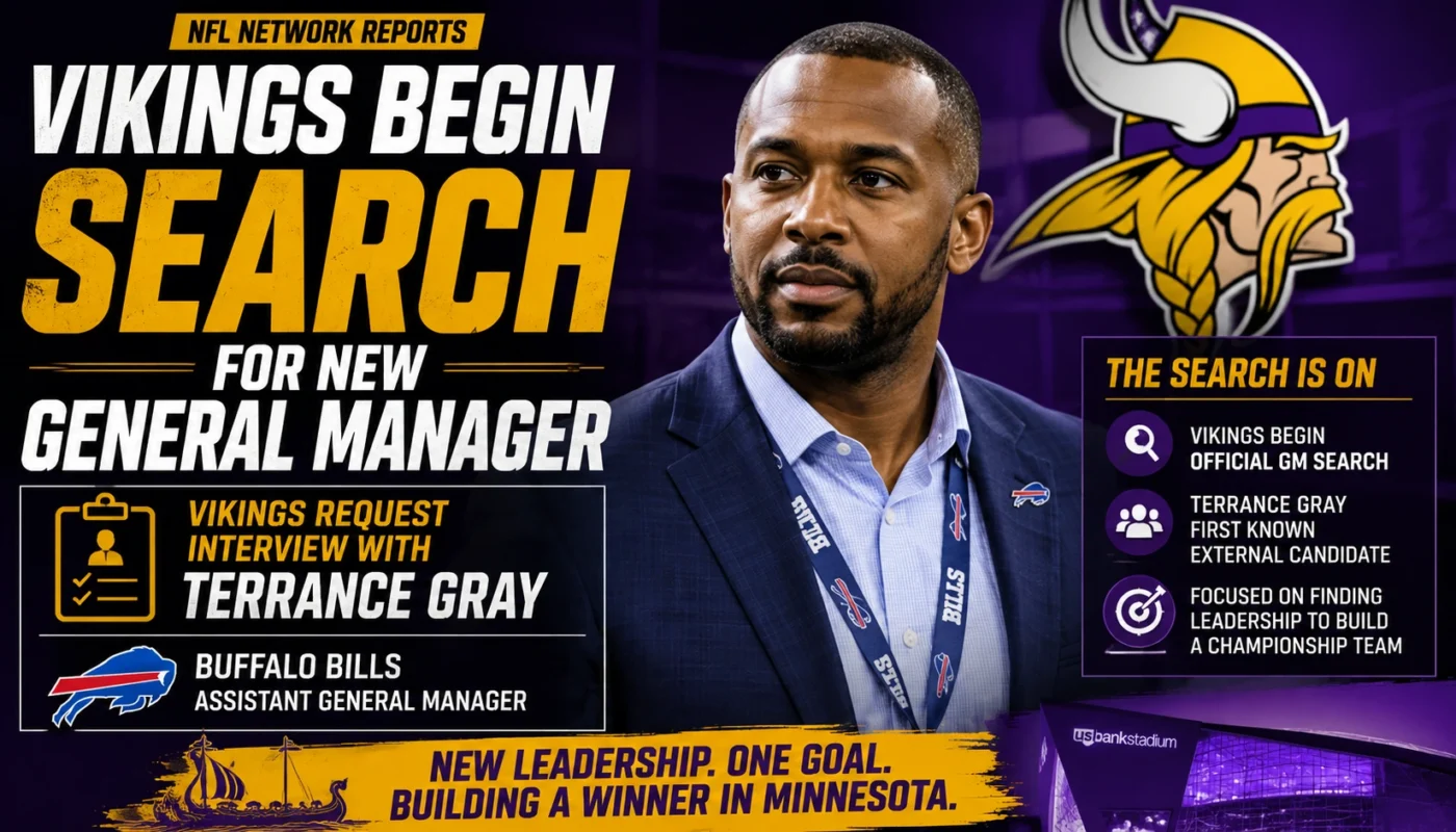 Minnesota Vikings GM search 2026 Terrance Gray interview candidate analysis and front office strategy