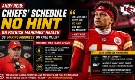 Patrick Mahomes knee injury recovery update 2026