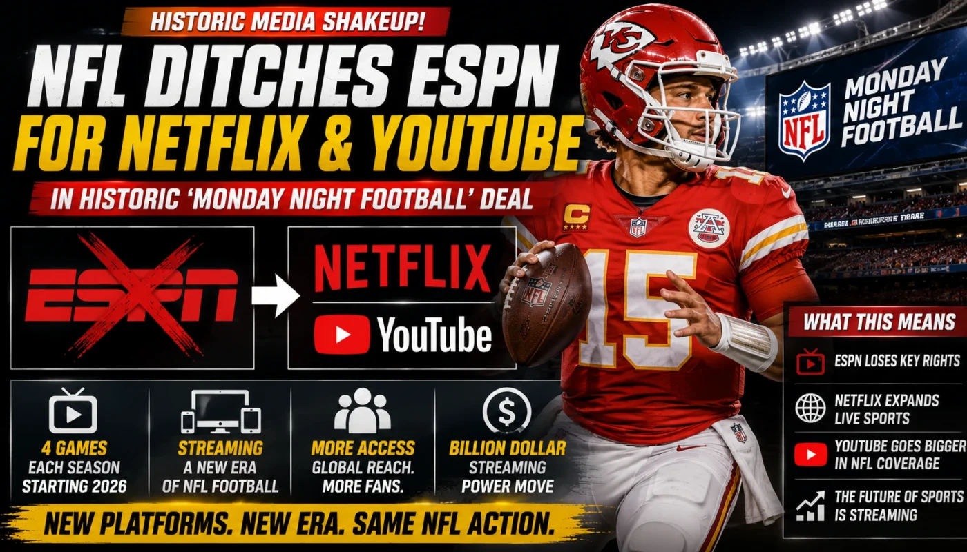 NFL Netflix YouTube Monday Night Football streaming deal analysis future of sports broadcasting and ESPN impact