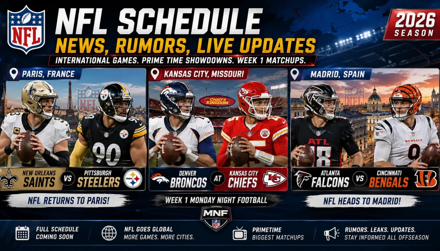 NFL schedule leaks and international games 2026
