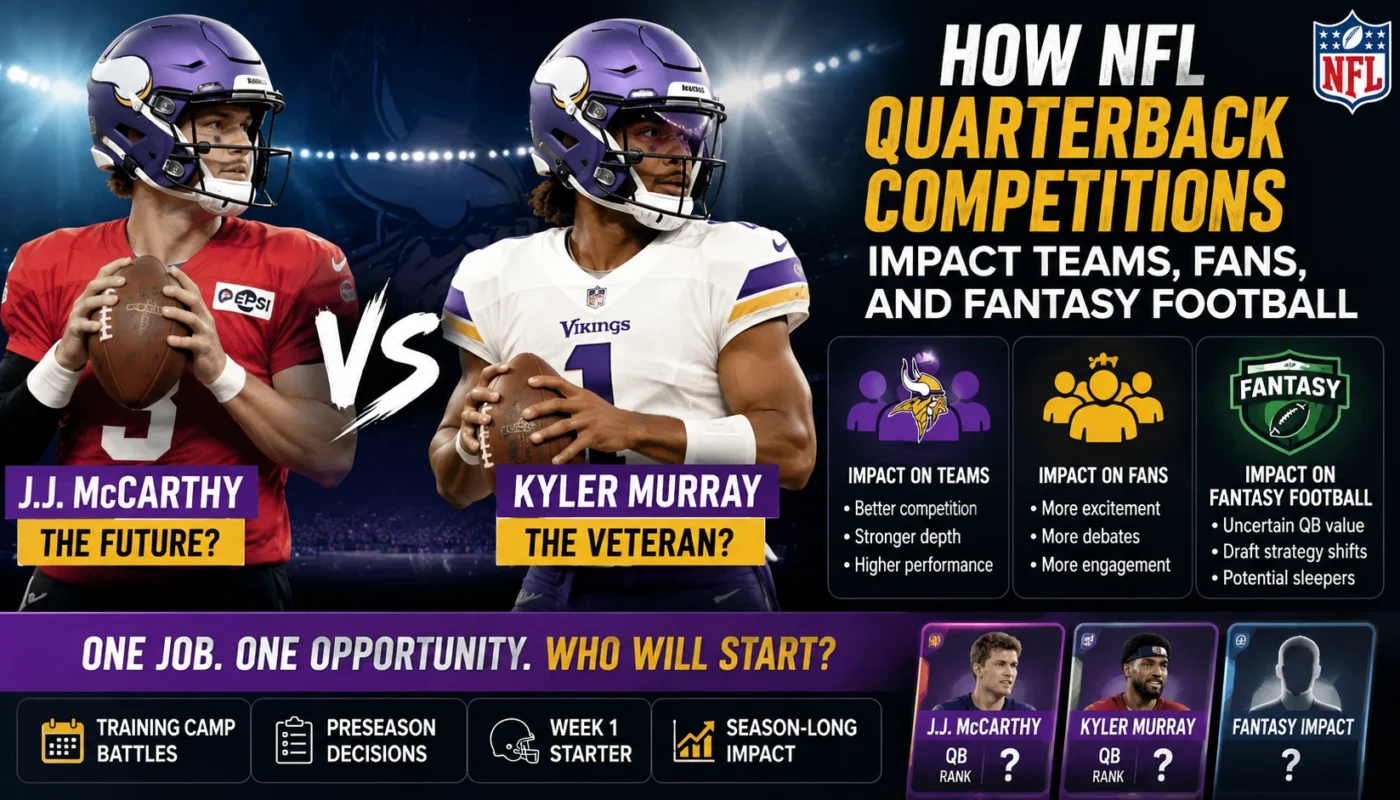 NFL quarterback competitions and fantasy football sleepers 2026