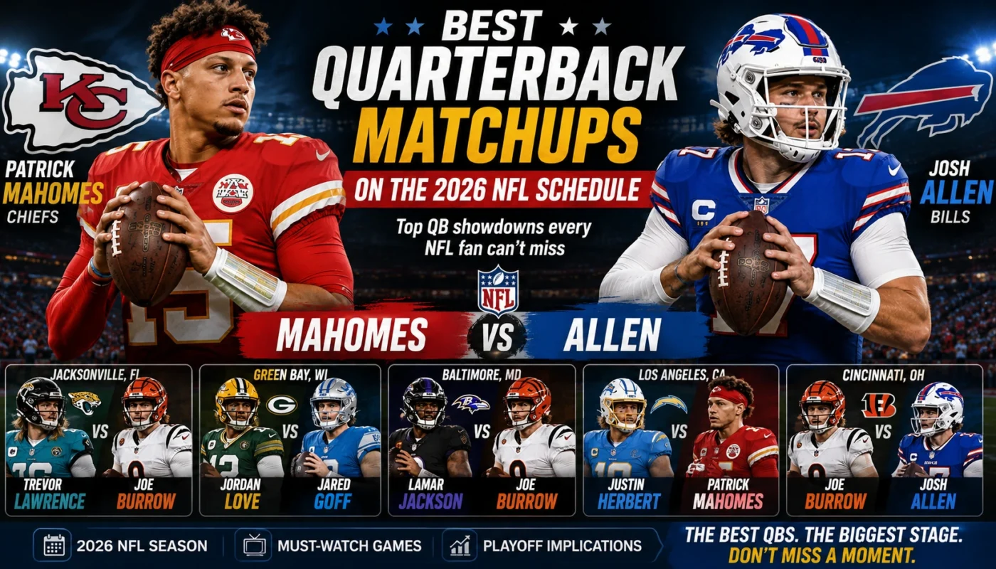 Best Quarterback matchups on the 2026 NFL schedule