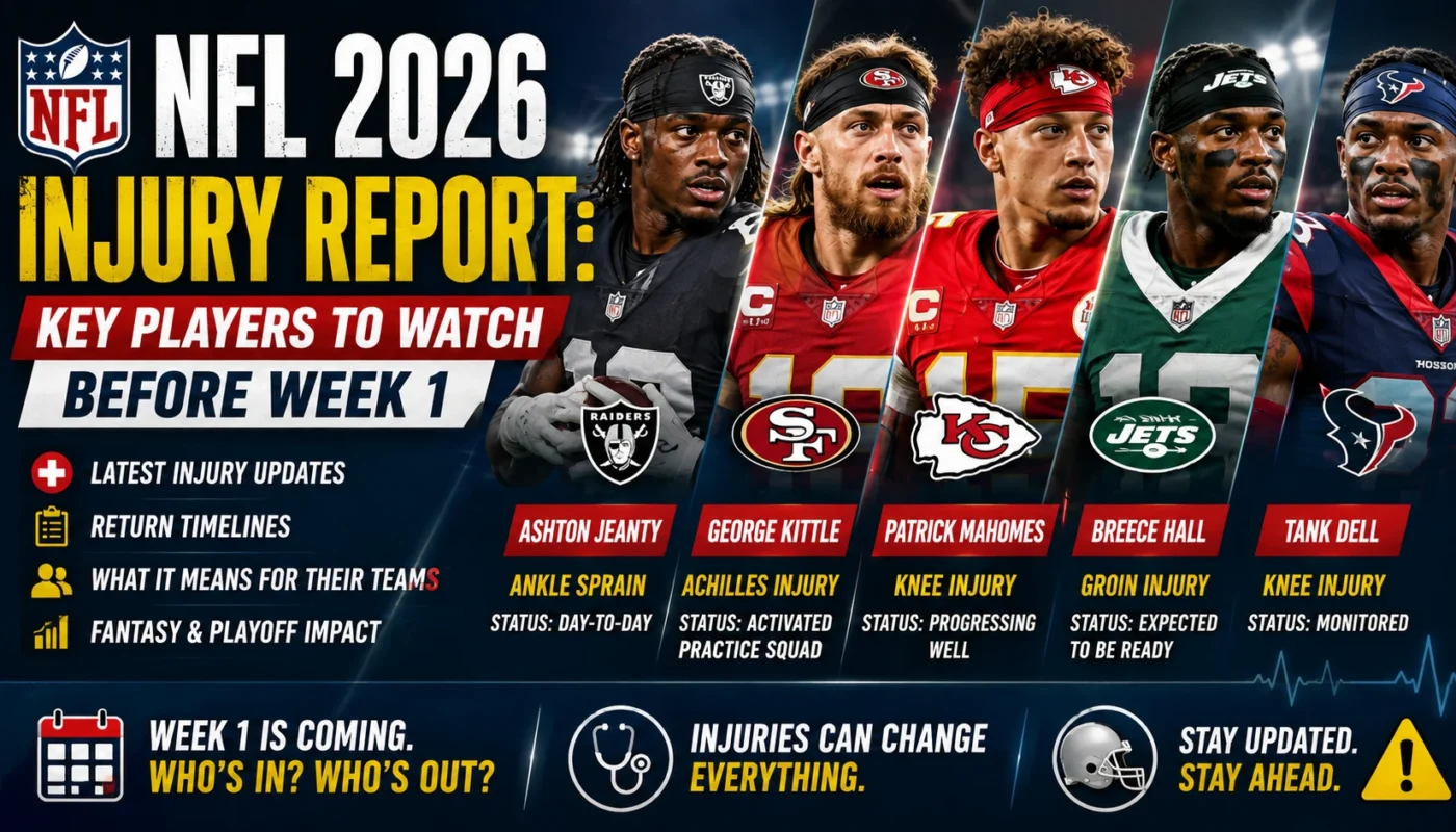 NFL 2026 injury report key players before Week 1