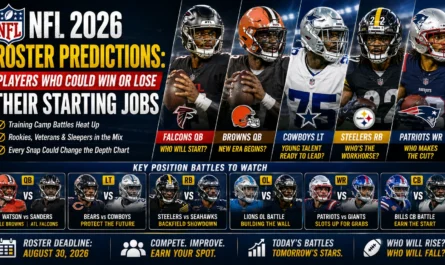 NFL 2026 roster predictions players who could win or lose starting jobs
