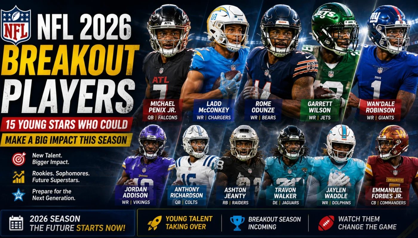 NFL 2026 breakout players and young stars to watch this season