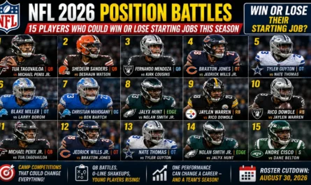 NFL 2026 position battles players who could win or lose starting jobs this season